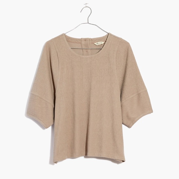 Madewell Ottoman Jacquard Button-Back Top - Picture 4 of 10